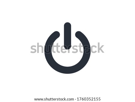 Power off, Power off icon vector, in trendy flat style isolated on white background. Power off icon image, Power off icon illustration. Icon button on-off.