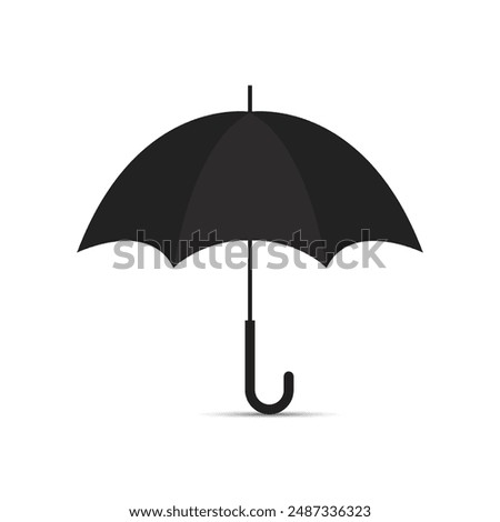 Navy umbrella vector illustration isolated on white background. Umbrella Icon for Graphic Design Projects