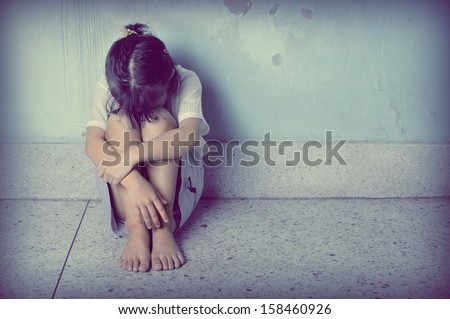 Similar – Image, Stock Photo troubled child with a tear on his face