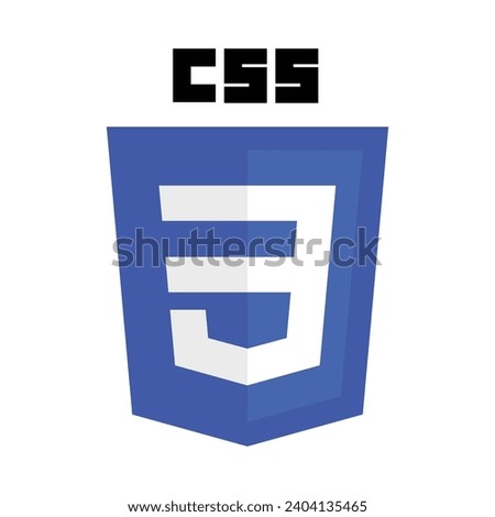 Vector illustration of CSS 3 badge isolated on white