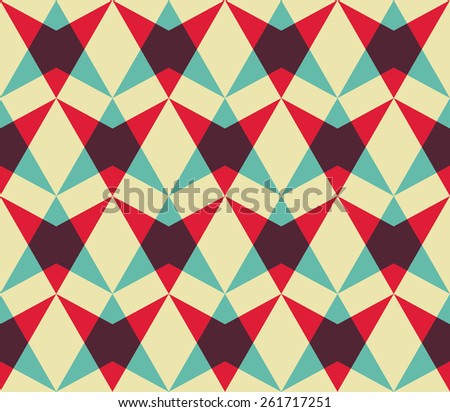 Seamless vintage colors op art arrows pattern