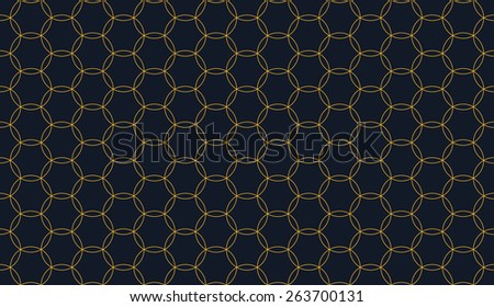 Seamless neon orange circular pattern on a hexagonal grid