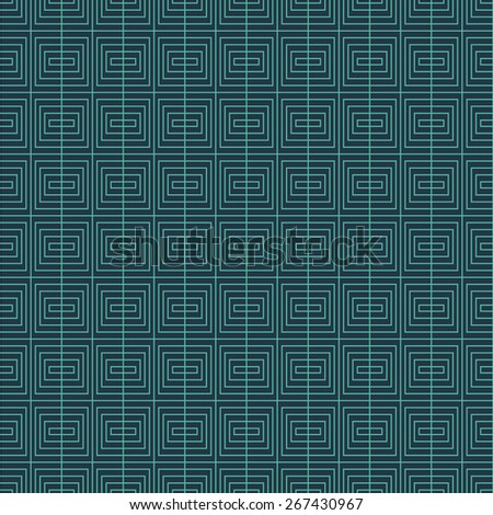 Seamless neon blue op art rectangular pattern