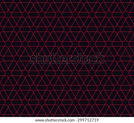 Seamless red and black islamic hexagonal star pattern