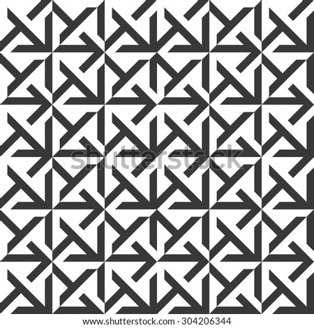 Seamless black and white op art diagonal geometric tile embossment illusion pattern
