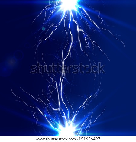 The discharge of electricity, lightning