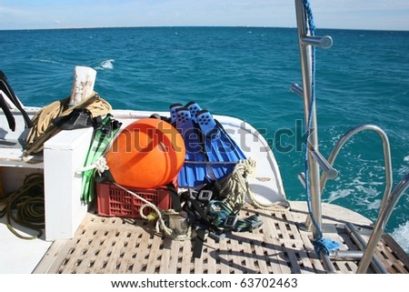 Diving Equipment on Dive Boat