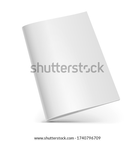 Mockup Magazine Cover, Book, Booklet, Brochure. Illustration Isolated On White Background. Mock Up Template Ready For Your Design. Vector EPS10 Imagine de stoc © 