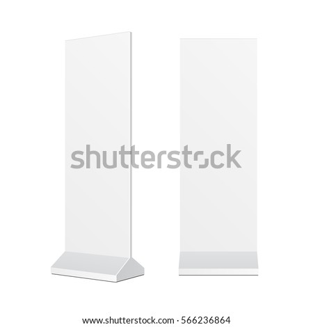 Outdoor Advertising POS POI Stand Banner Or Lightbox. Illustration Isolated On White Background. Mock Up Template Ready For Your Design. Vector EPS10 Foto stock © 