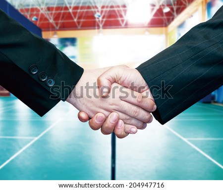 Shake hands in badminton