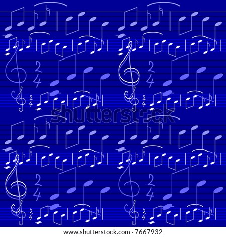 Seamless wallpaper with music notes. Vector version - in my portfolio
