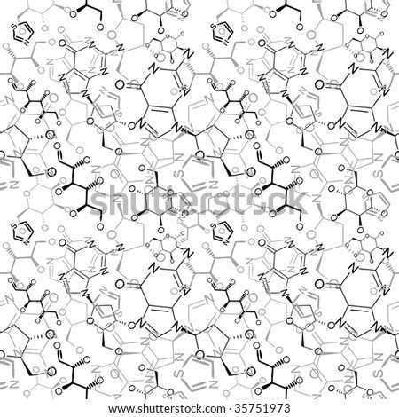 Seamlessly Wallpaper Chemistry Formulas On White Stock Vector ...