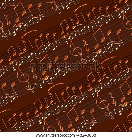 Seamless wallpaper with music notes