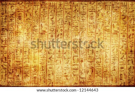 ancient egyptian parchment with  hieroglyphics