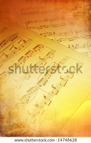 musical background from old notes