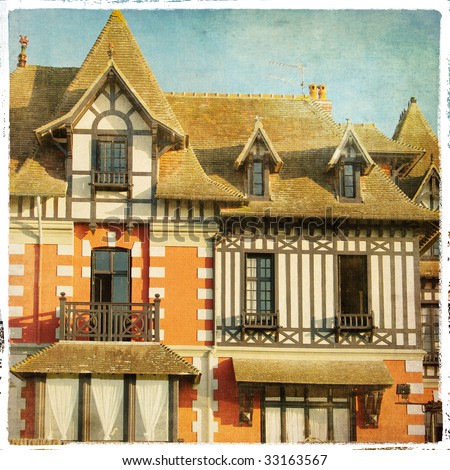 old french architecture  - retro styled picture