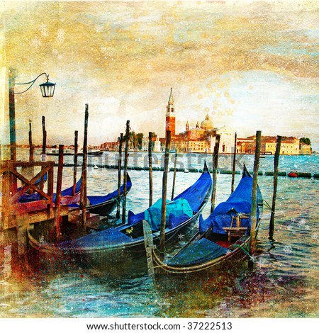 mystery of Venice - artwork in painting style