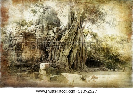 mysterious hidden temples of ancient civilization - (from my cambodian series)