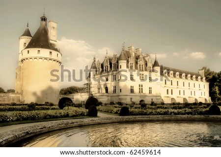 romantic Chenonceau - from my castle\'s collection - sepia toned picture