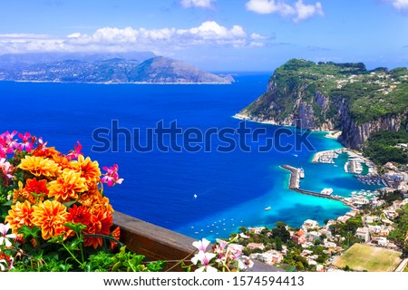 Similar – Image, Stock Photo The island of Capri in the fog