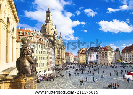 Similar – Foto Bild Altstadt Dresden mit einem Zipfel Frauenkirche