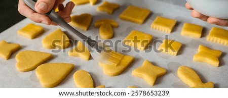 Similar – Image, Stock Photo Anonymous person preparing homemade lemon cake