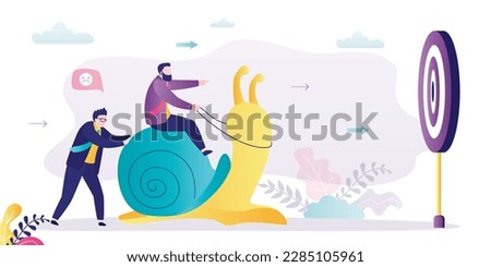 Similar – Image, Stock Photo Reach goal slowly but surely at snail’s pace