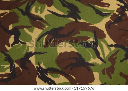 British armed force dpm camouflage fabric texture background