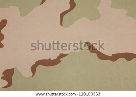 US three color desert camouflage fabric texture background