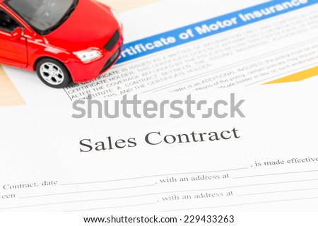 Car sales contract document