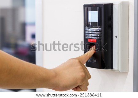 Finger print scan for unlock door security system