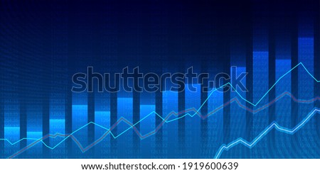 Stock market investment trading graph in graphic concept suitable for financial investment or Economic trends business idea. Vector illustration design.