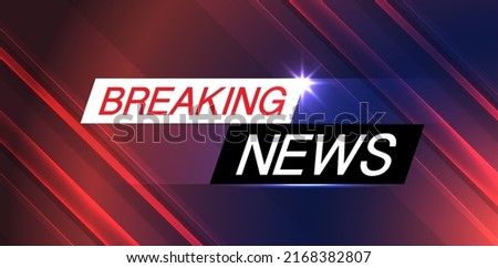 Breaking news background business or technology template. breaking news text on dark blue with earth and world map background, TV news show broadcast. vector design.