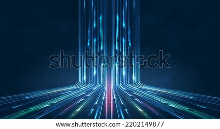 5G or 6G dot line mobile technology. Wireless data network and connection technology concept. high-speed, futuristic background. vector design.