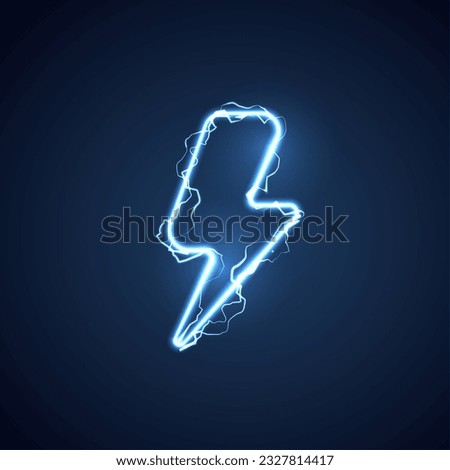 Lightning bolt set neon signs. high-voltage neon symbol, light banner design element modern trend, night bright advertising, bright sign. Vector design.