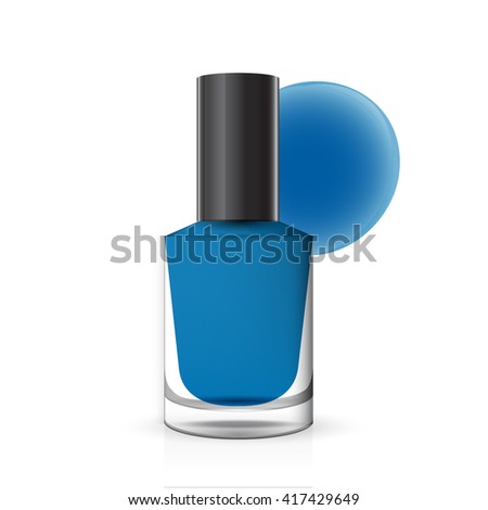 Nail Polish Bottles On A White Background Vector - 417429649 : Shutterstock