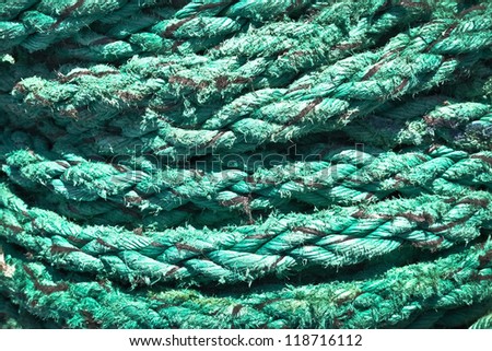 Decorative, beautiful rope of the cruise ship, background, texture