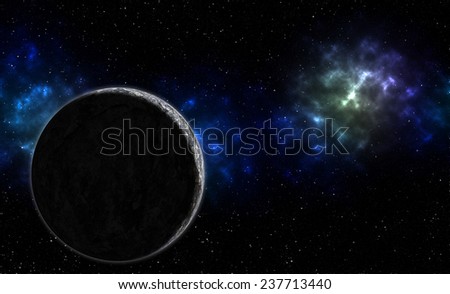 galaxy planet with shadow