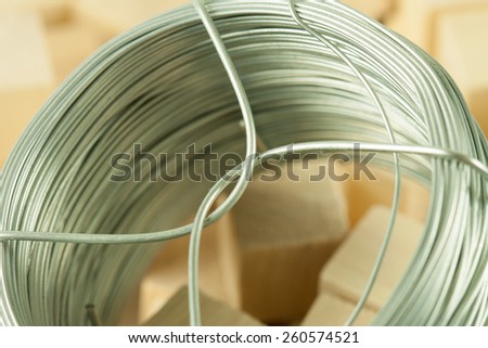 Coil of soft fictile pliable tin wire with bonding parts