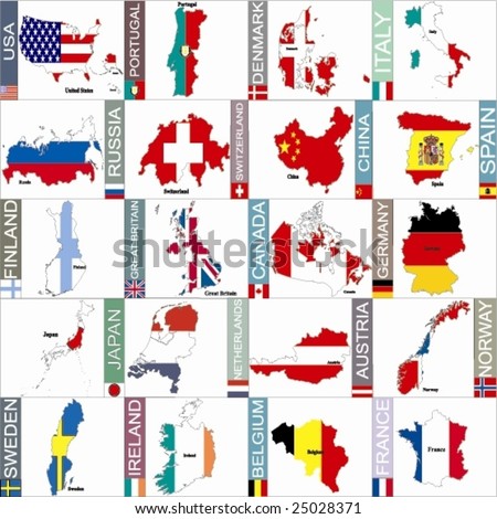 World Countries Flags And Areas Stock Vector Illustration 25028371 ...