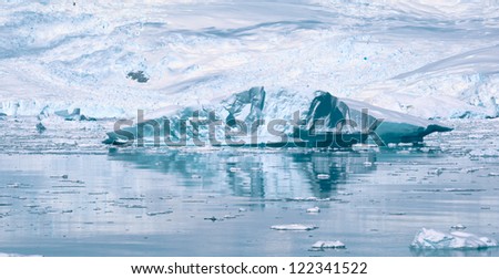 Beautiful iceberg drifting in Antarctic waters