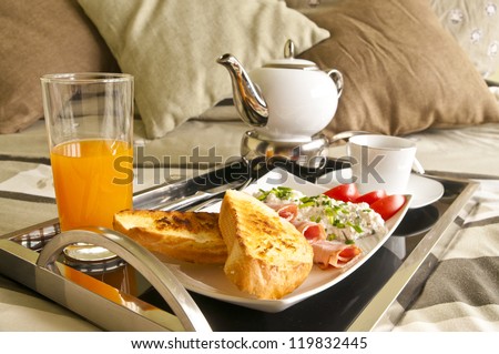 Healthy breakfast served to bed 2
