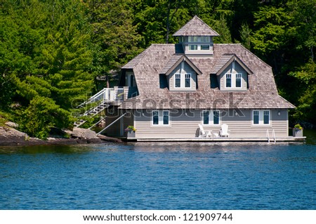 Luxury Boathouse on Lake Muskoka
