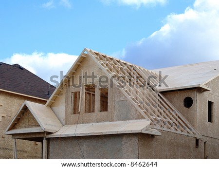 Roof Truss On A New House
