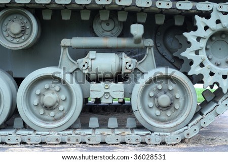 Detail Of Sherman Tank Wheels And Tracks Stock Photo 36028531 ...