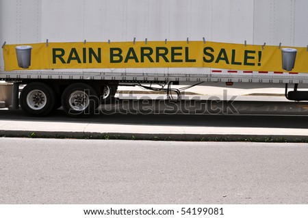 Rain Barrel Sale Sign
