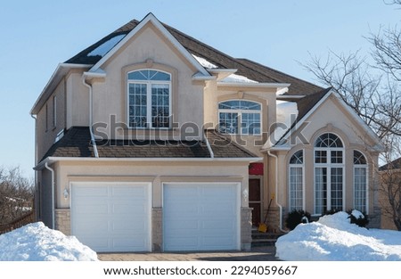 Similar – Image, Stock Photo 2 garages in front of a house wall