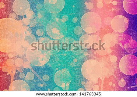 Abstract color circle background, vintage and old style background