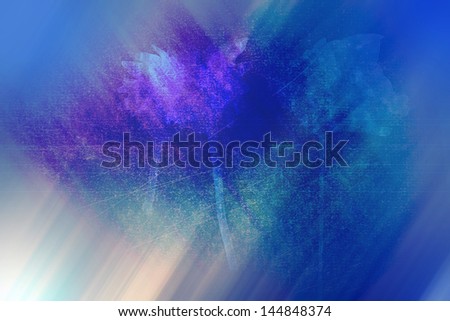 Abstract blue background with old grunge inside