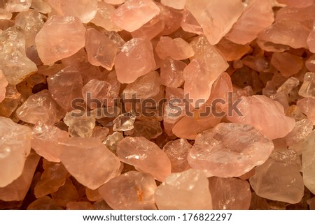 pink quartz minerals, a beautiful abstract background. Macro